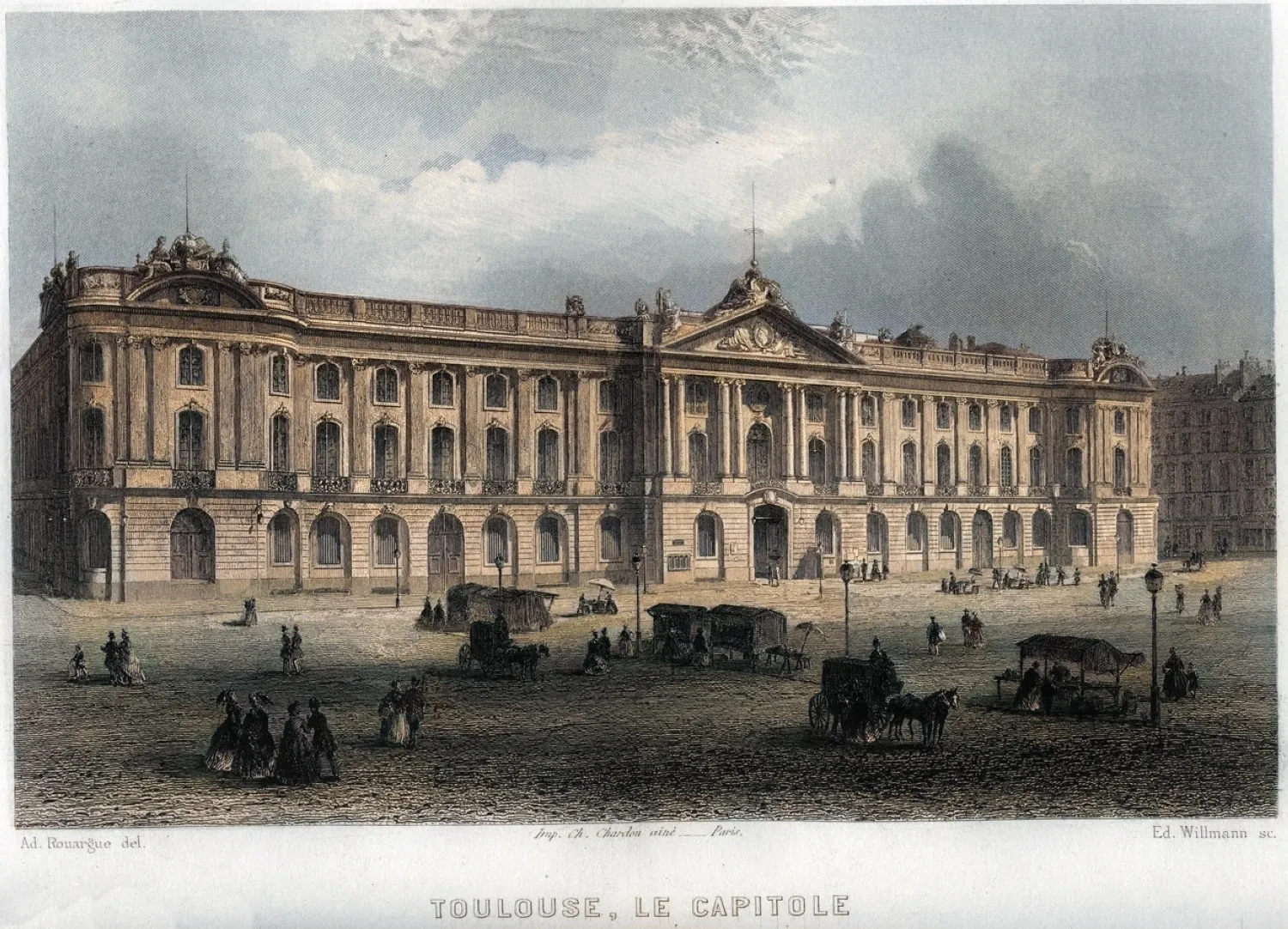 Illustration d'époque de Toulouse